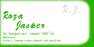 roza jasper business card